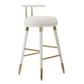 Juniper White Performance Vegan Leather Barstool Model: TOV-D68686